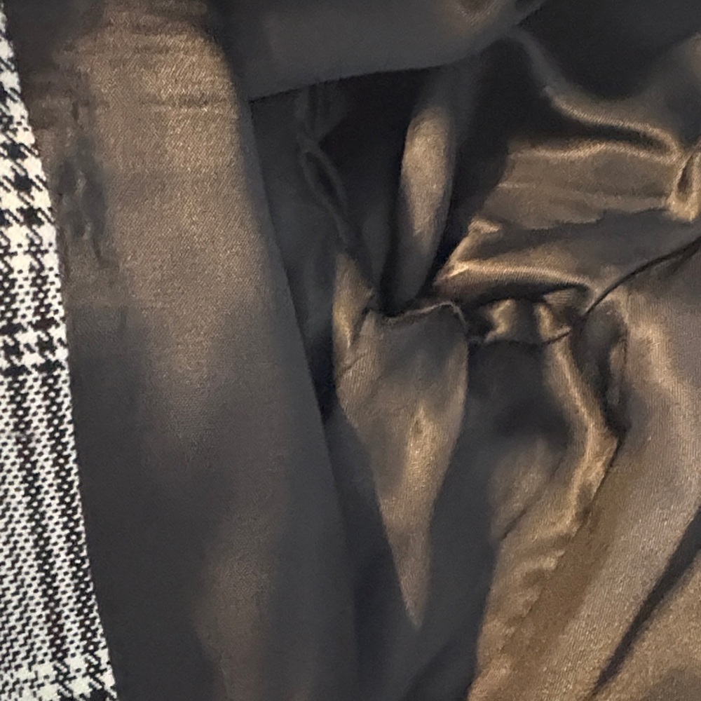 H&M Women’s Belted Black, Gray & White Plaid Blazer Size 8 - Picture 8 of 11